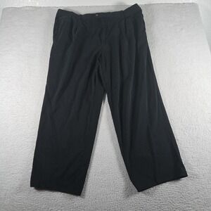 Tommy Bahama Dress Pants Black 90% Silk 10% Cotton Mens Size 40x28 Relaxed Fit